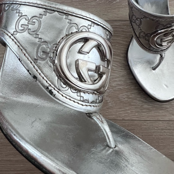 Sandals Gucci argenté - Picture 3 of 12